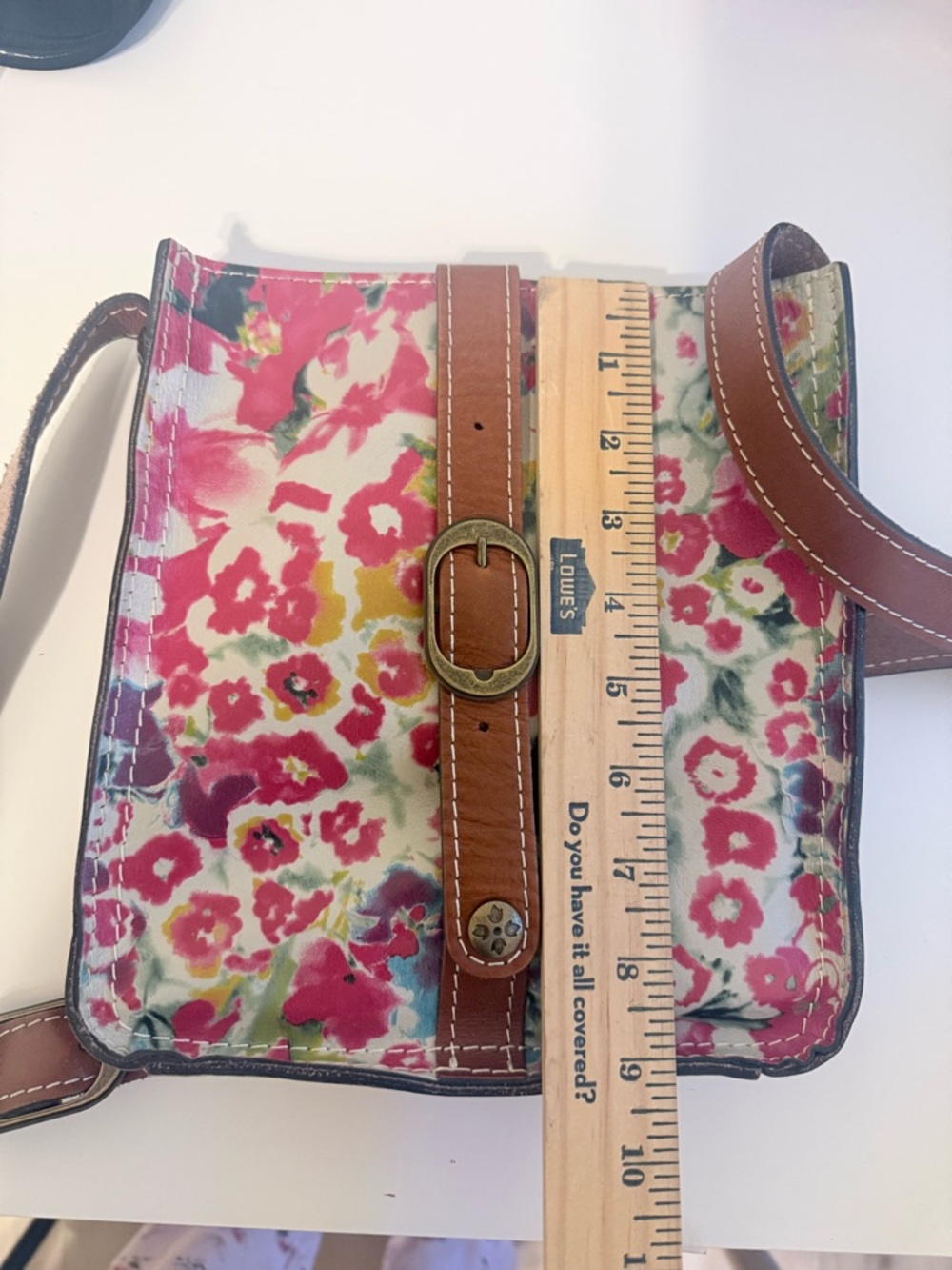 Patricia Nash Venezia Floral Leather Crossbody Bag - Picture 11 of 12